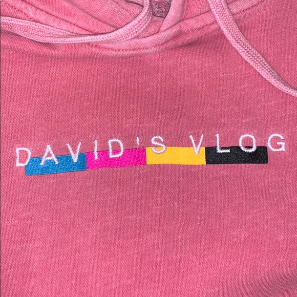 Pink David’s Vlog Hoodie - Picture 2 of 3